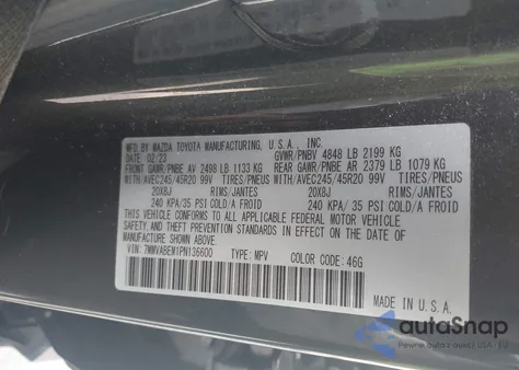 2023 Mazda Cx-50 2.5 S Premium Plus z USA, uszkodzony, nr VIN 7MMVABEM1PN136600